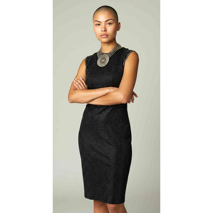 ONLY ONE!!! Vintage Ralph Ralph Lauren Black Sleeveless Velvet Sparkle Dress ~ Size L