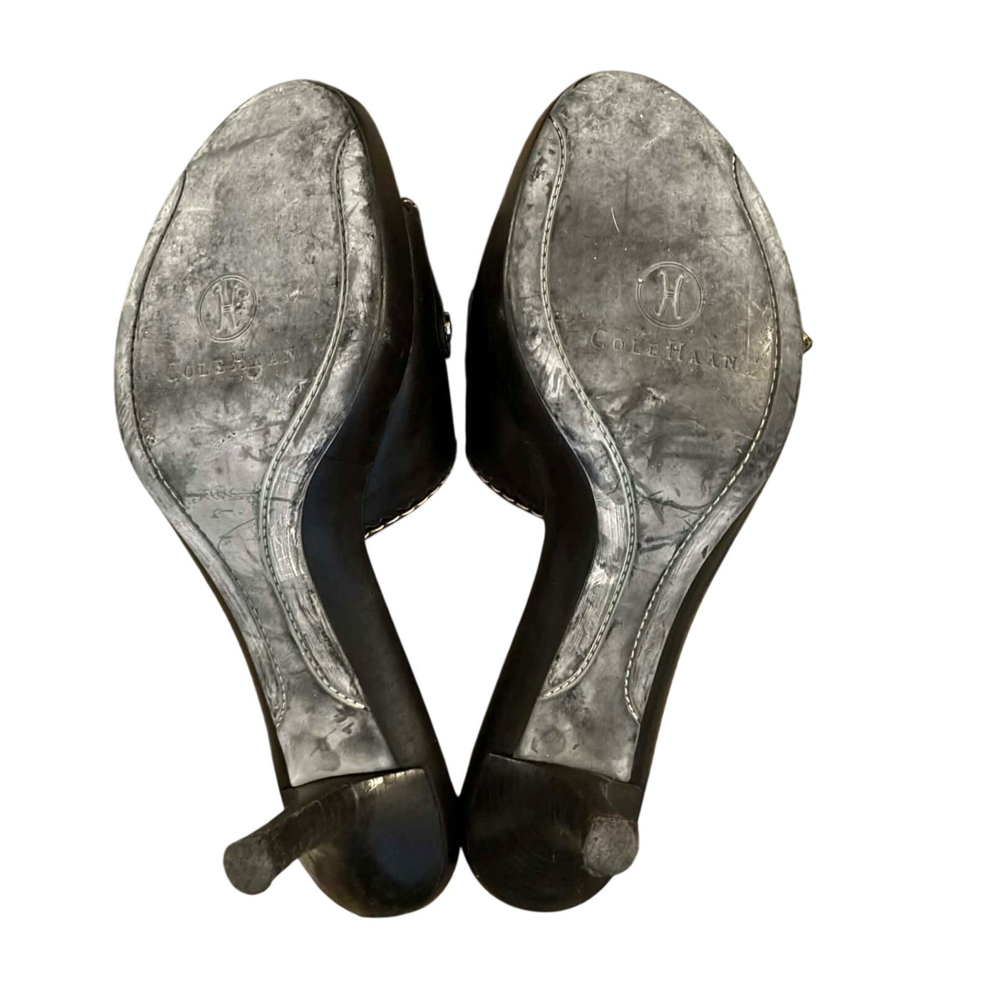 Cole Haan Black Leather Slide Heels – Size 9