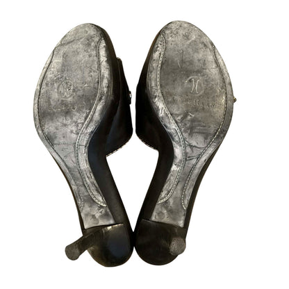 Cole Haan Black Leather Slide Heels – Size 9