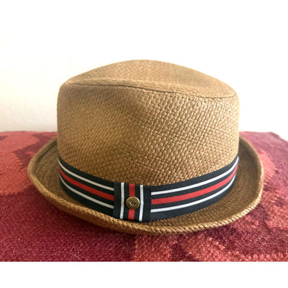 Peter Grimm Brown Straw Fedora Hat