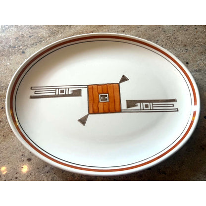 Vintage Metlox Vernon Ware Mid-Century Modern Ceramic Serving Platter