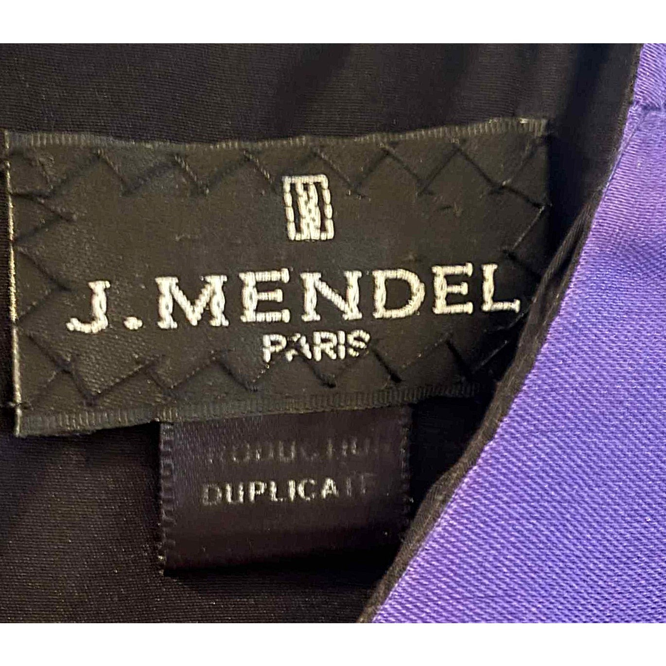 ONLY ONE!!! Vintage J. Mendel Paris Silk Faille Cocktail Dress – Couture Elegance in Violet