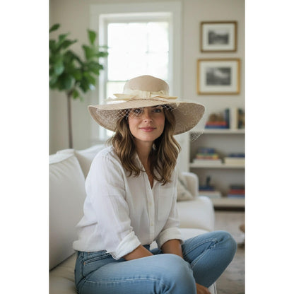 ONLY ONE!!! Vintage 1950s Epnie Wide Brim Straw Hat