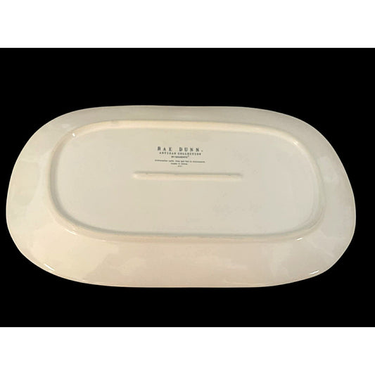 ONLY ONE!!! Rae Dunn BELIEVE Santa Hat Large Christmas Platter