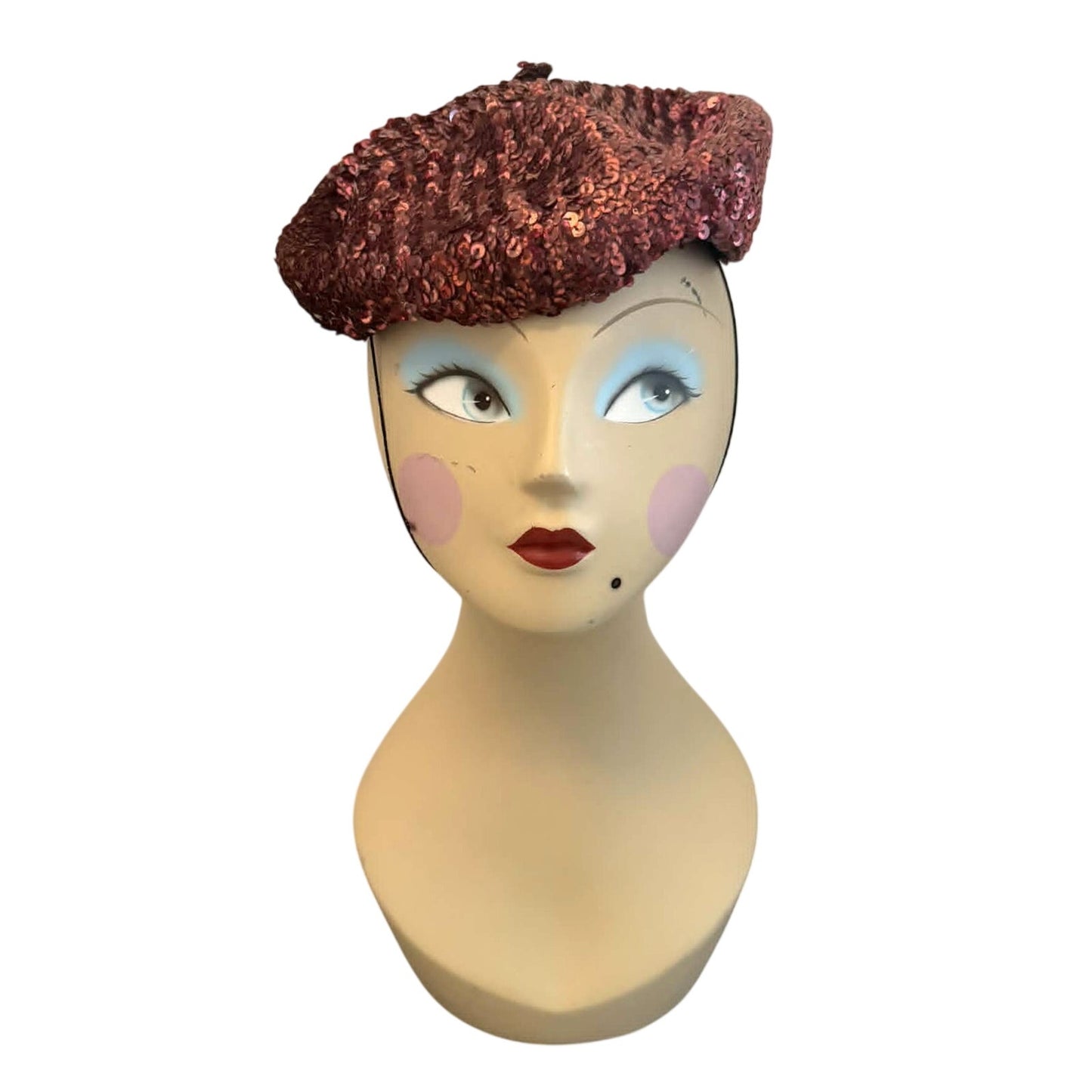 Vintage 1940s Sequin Beret by Raphael Weill White House San Francisco