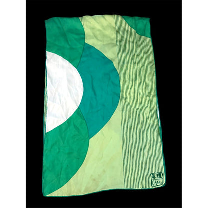 Vintage Vera Green 70s Silk Scarf