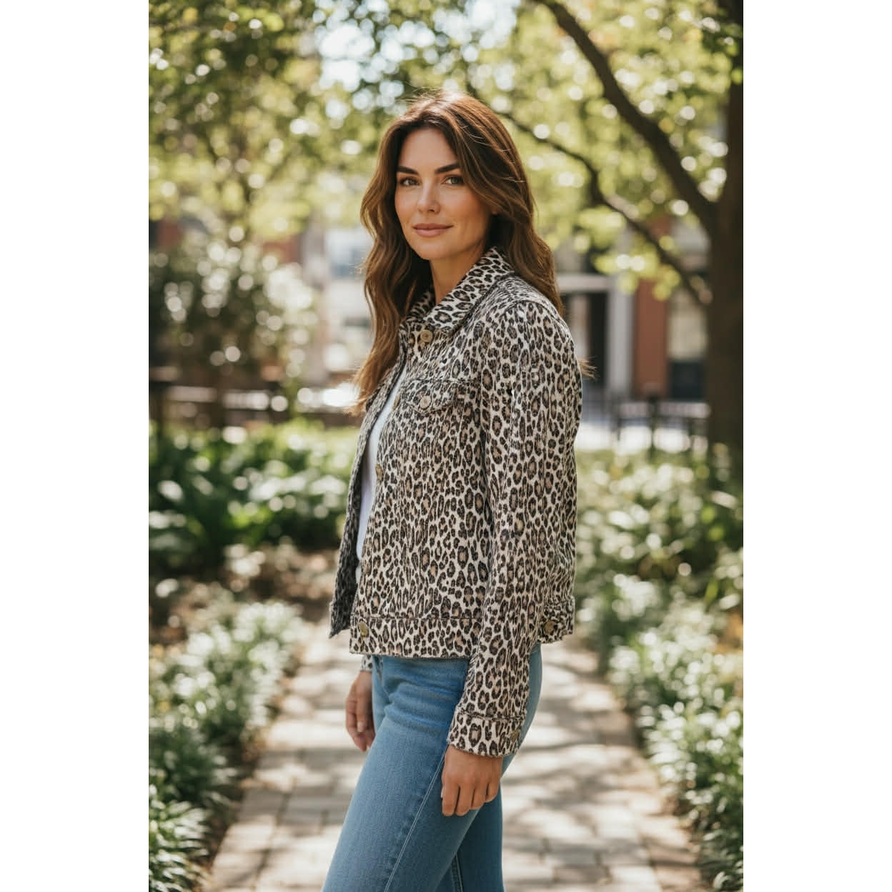 Tommy Bahama Leopard Print Utility Jacket ~ Size M