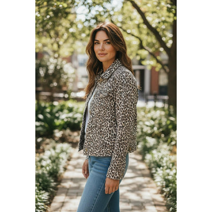 Tommy Bahama Leopard Print Utility Jacket ~ Size M