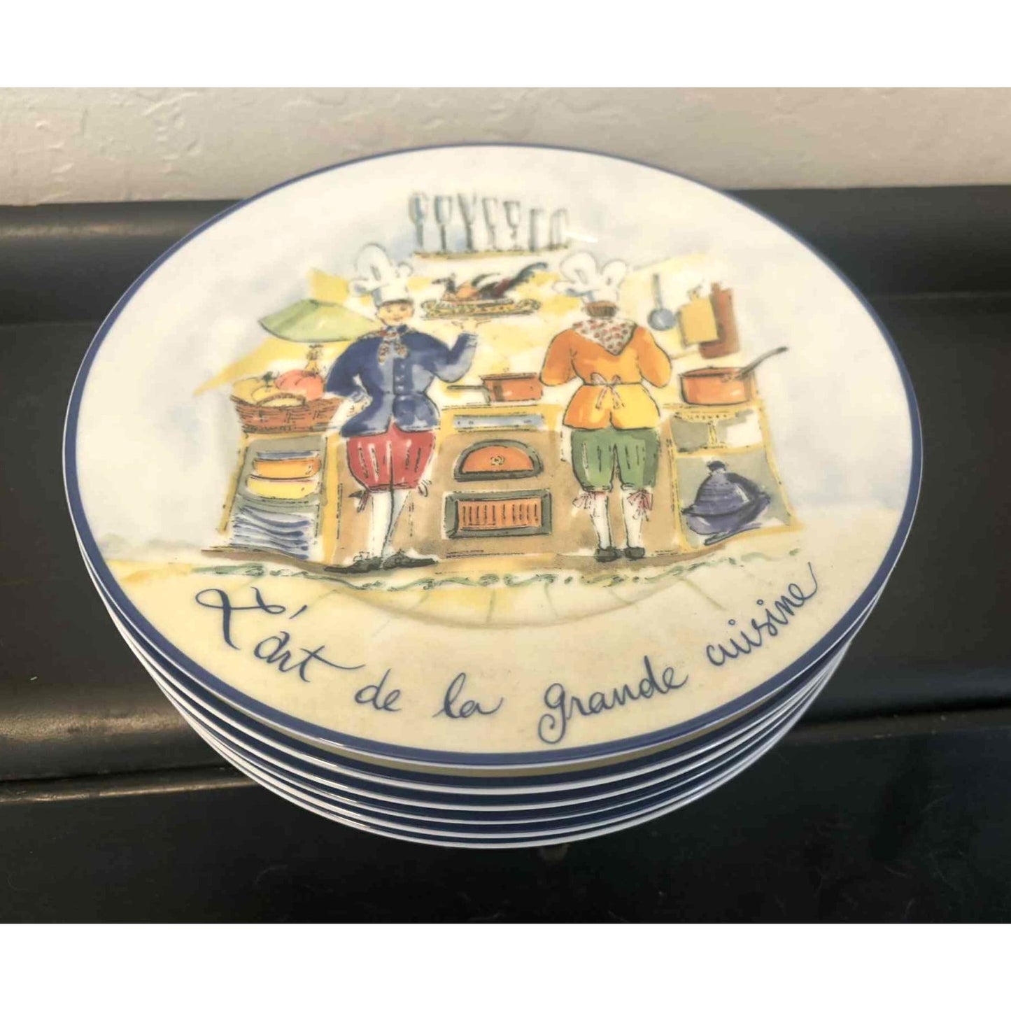 ONLY ONE SET!!! Vintage Set 6 Williams-Sonoma L’Art de la Grande Cuisine Salad Plates