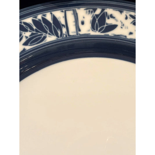 ONLY ONE!!! Vintage Dansk Ceylon Blue & White Large Serving Platter 13” Leaf Motif Japan