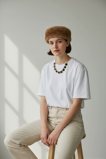 ONLY ONE!!! Vintage 1950s Mink Fur Pillbox Hat Cecile Original Classic Cocktail Jackie O EUC