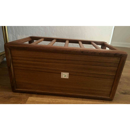 ONY TWO!!! Vintage Mid Century Modern Goodwood Teak Magazine Rack Holder