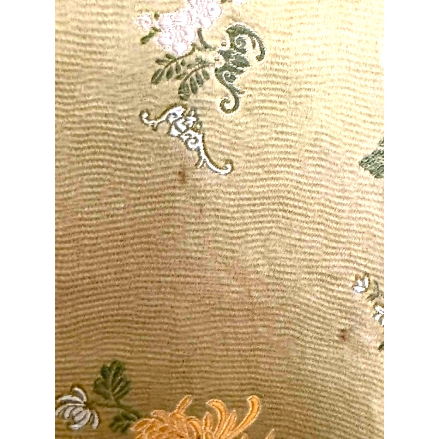 Vintage Gold Cheongsam Satin Dress Size 38
