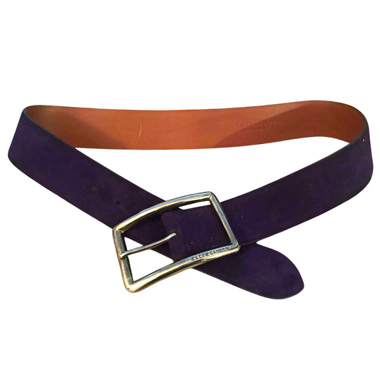 Vintage Ralph Lauren Plum Suede Belt | Made in Italy