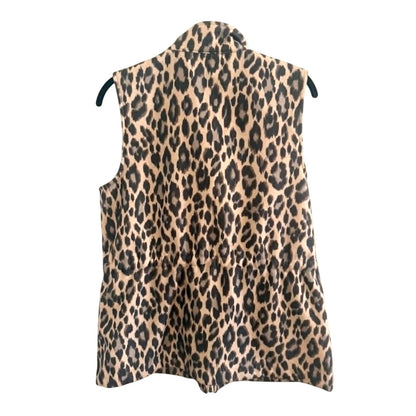 Chico's Leopard Print Vest Size 1 M