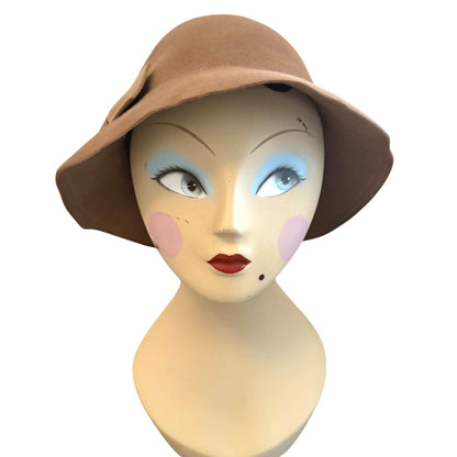 Vintage Nordstrom 100% Rabbit Hair Felt Cloche Hat