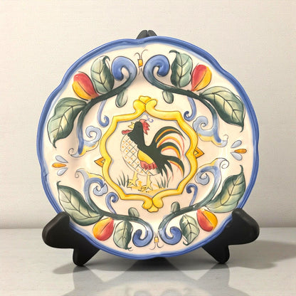 Fitz & Floyd Ricamo Rooster Plates – Set of 3 | Italian Farmhouse Style