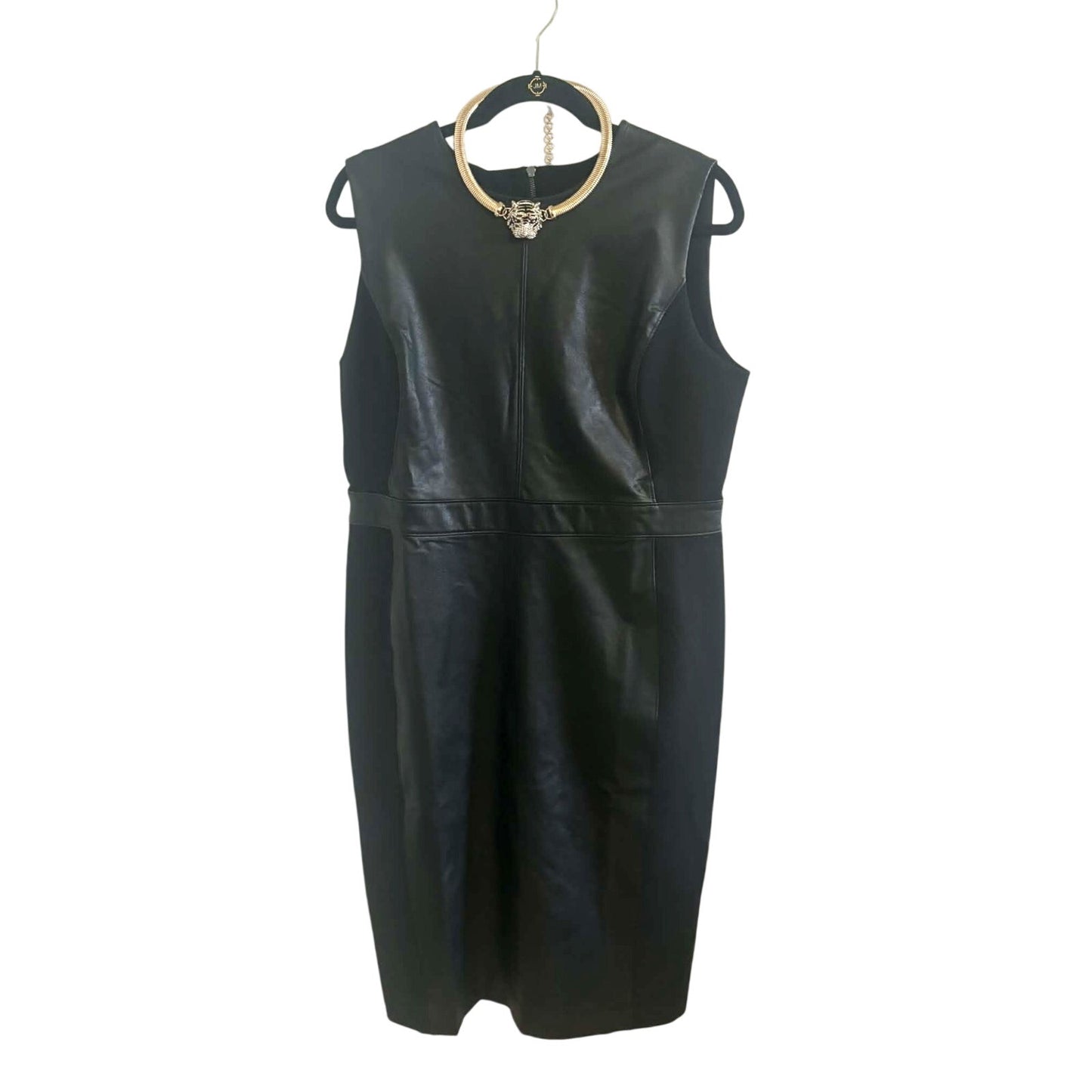 Spanx Leather-Like Combo Sheath Dress Size XL