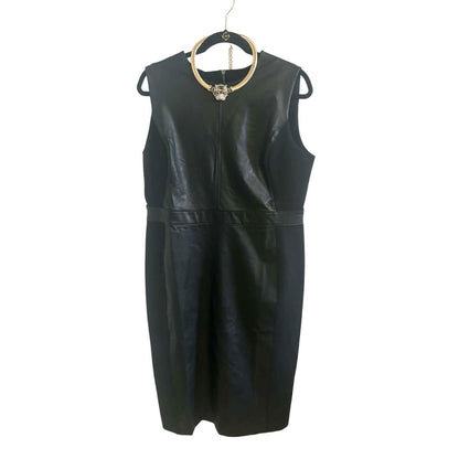 Spanx Leather-Like Combo Sheath Dress Size XL
