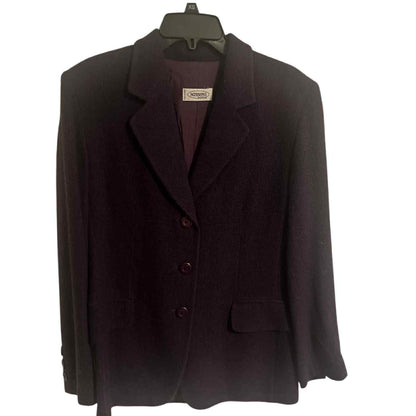 ONLY ONE!!! Vintage Missoni Wool Knit Skirt Suit in Deep Plum – Classic Italian Elegance ~ Size 6