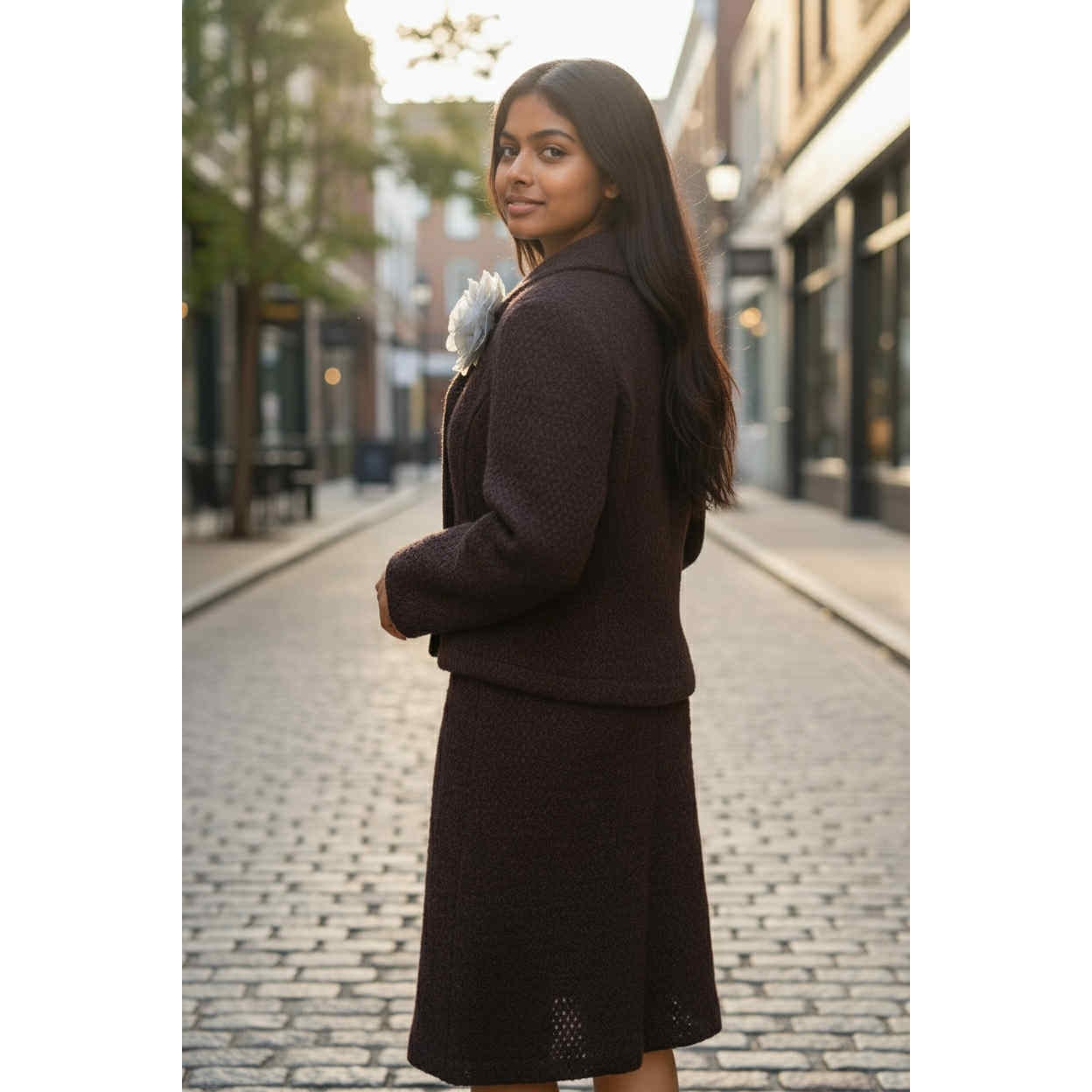 ONLY ONE!!! Vintage 1950s Christian Dior New York Mohair Skirt Suit ~ USA Plum 12