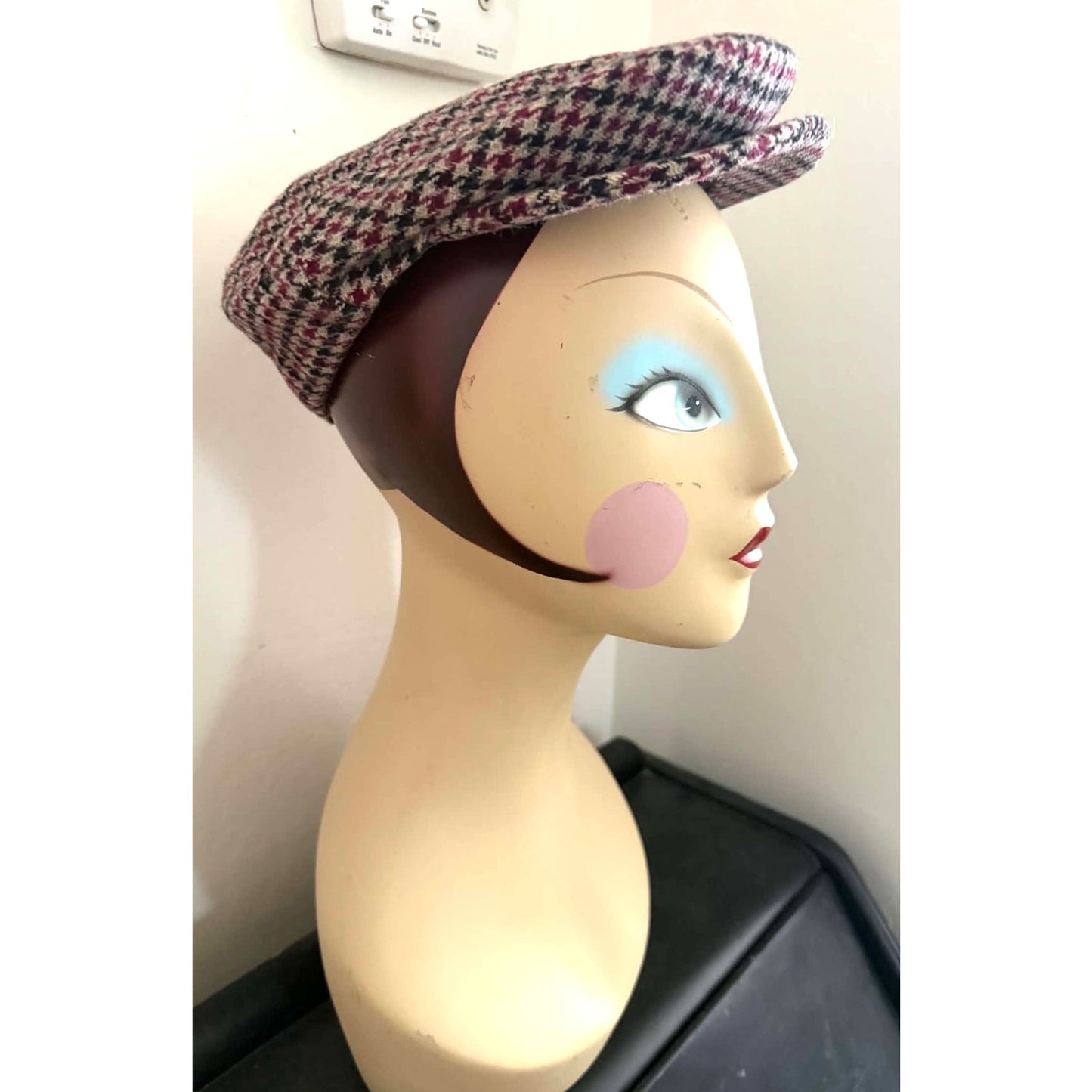 Vintage Connemara Irish Wool Newsboy Flat Cap Made in Ireland