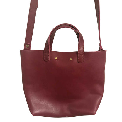 ONLY ONE!!! Portland Leather Goods Mini Tote Crossbody in Deep Red