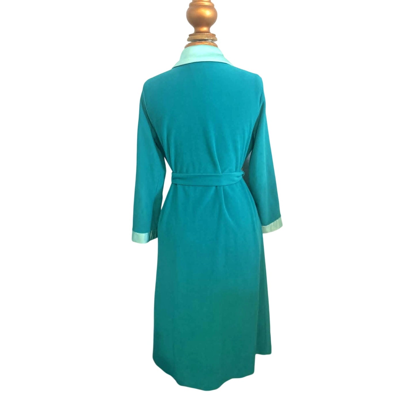 Vintage Vanity Fair Teal Velour Robe