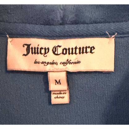 Juicy Couture Vintage Juicy Couture Blue Velour Rhinestone Crown Track Suit Set