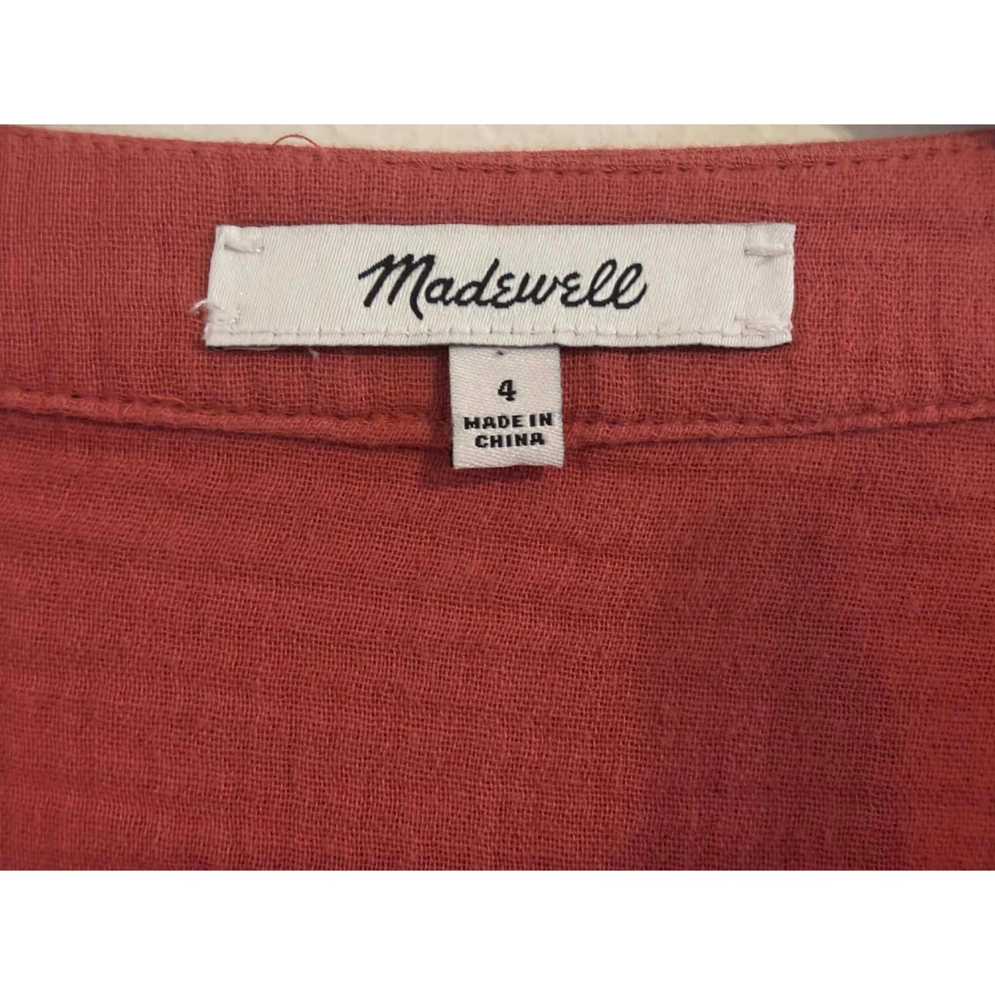 Madewell Soft Cotton Gauze Dress – Relaxed Babydoll Fit | Size 4