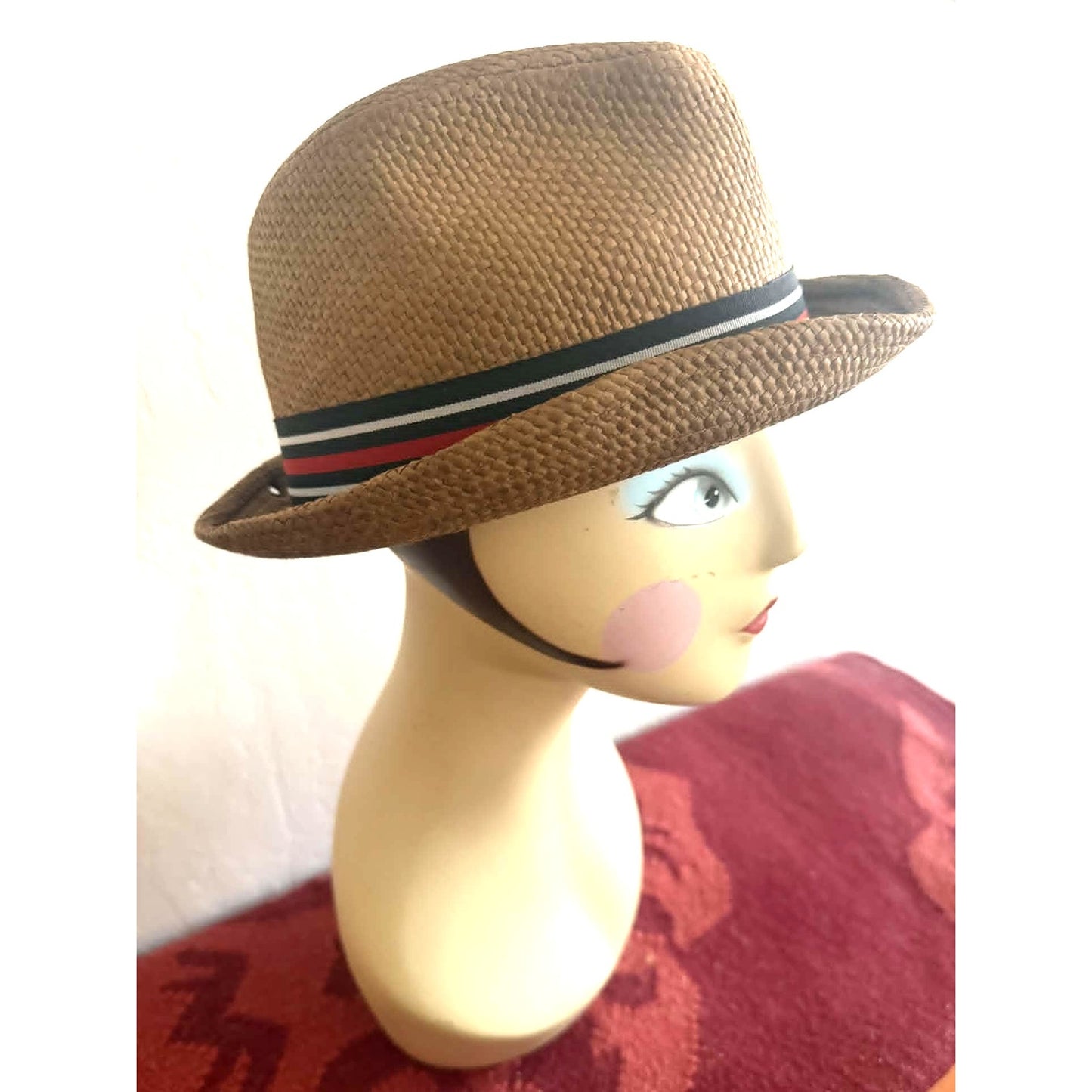 Peter Grimm Brown Straw Fedora Hat