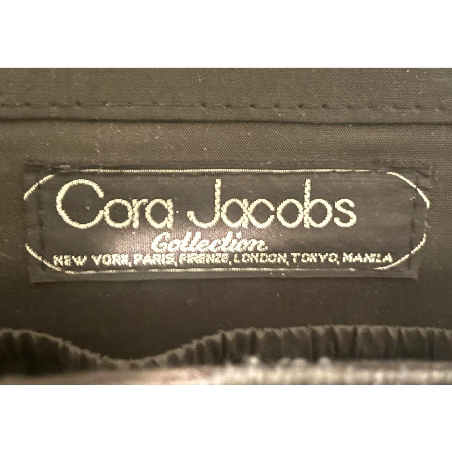 ONLY ONE!!! Vintage Cara Jacobs Woven Shoulder Crossbody Bag Brown Black Shell Accent