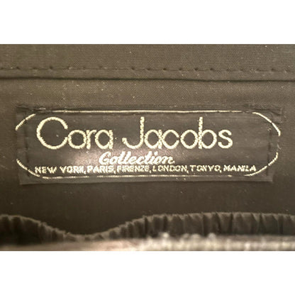 ONLY ONE!!! Vintage Cara Jacobs Woven Shoulder Crossbody Bag Brown Black Shell Accent