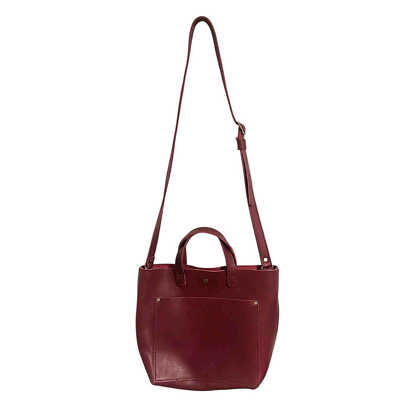 ONLY ONE!!! Portland Leather Goods Mini Tote Crossbody in Deep Red