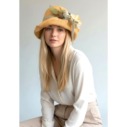 Vintage Linda Farrell Original Straw Hat