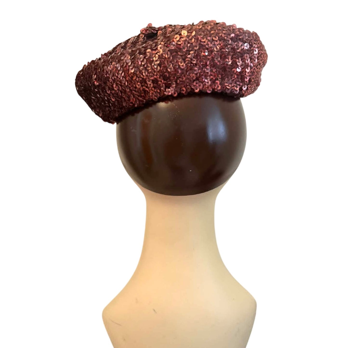 Vintage 1940s Sequin Beret by Raphael Weill White House San Francisco