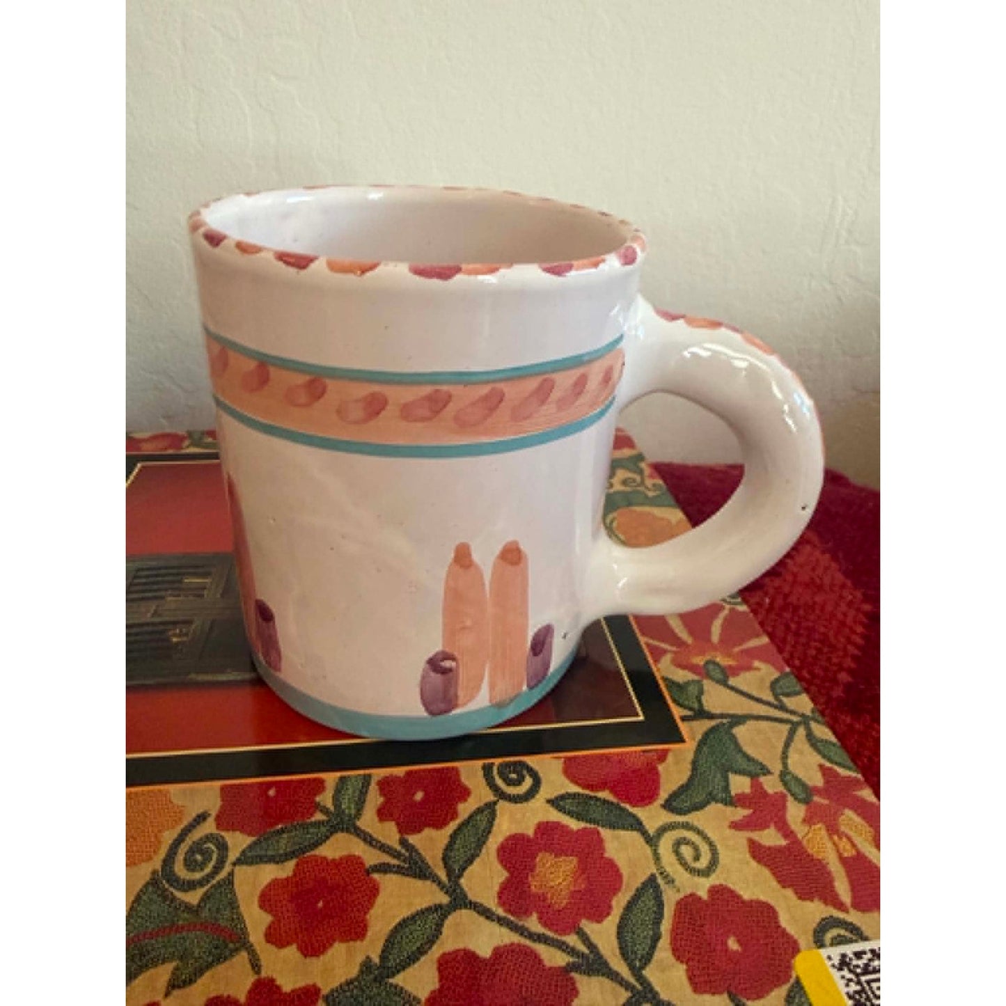 Southwest Handmade Pottery Coffee Mug Set – Signed Artisan Ceramic Cups Pair