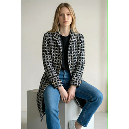 St John Collection Santana Knit Houndstooth Jacket