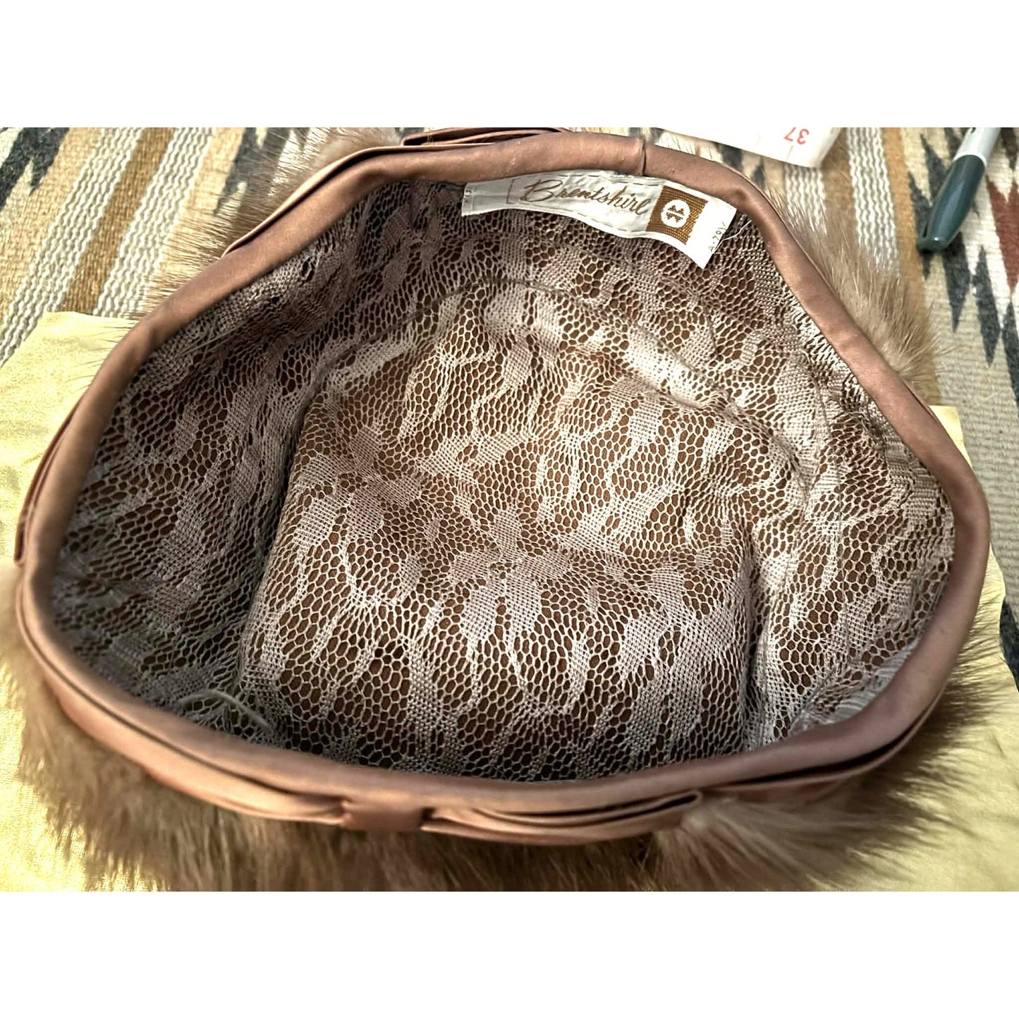 Mid-Century Brendel Fur-Trim Cocktail Hat