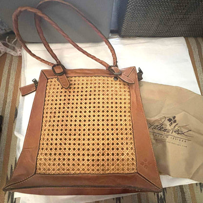 Patricia Nash RENA Bag Genuine Leather Top Handle Satchel Purse Dust Bag ~ ITALY