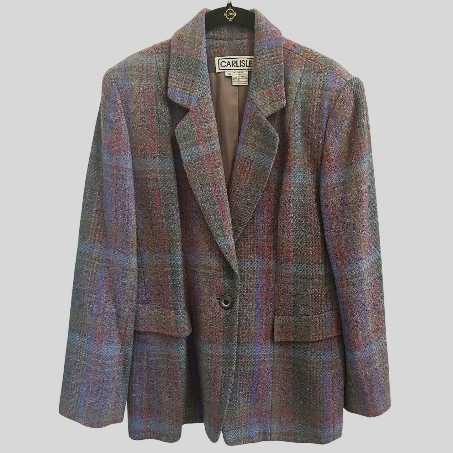ONLY ONE!!! Vintage Carlisle Wool Tweed Blazer Jacket 10
