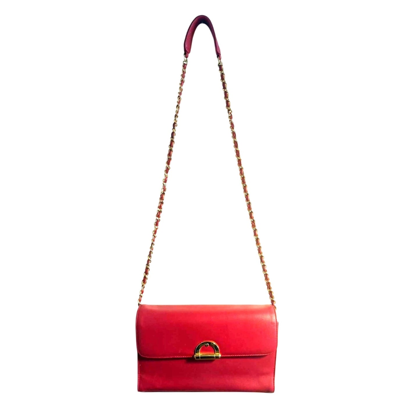 Vintage Lord & Taylor Red Leather Shoulder Bag