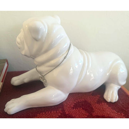 Retired Torre & Tagus White Ceramic Bulldog Figurine