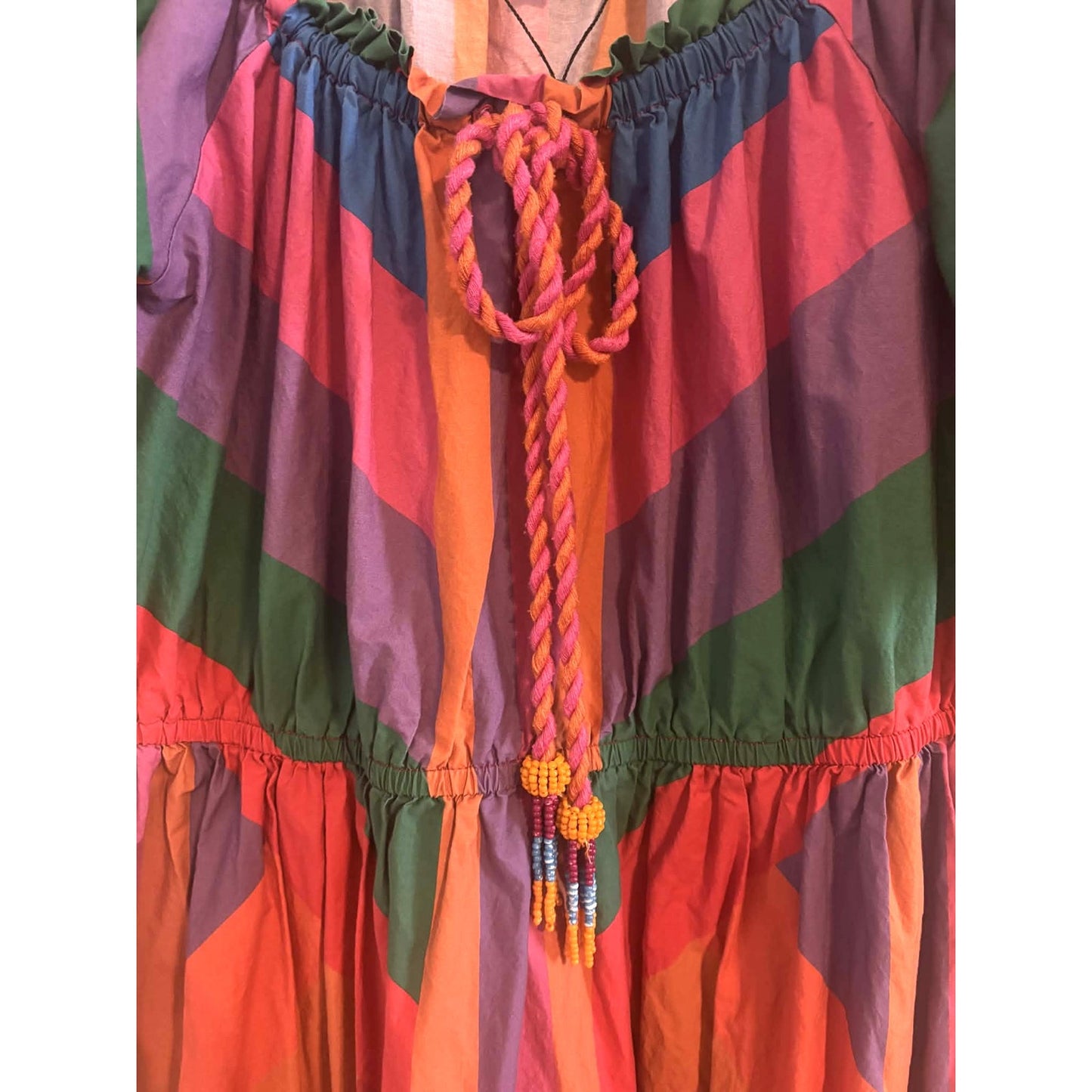 Farm Rio Colorful Geometric Maxi Dress – NWT Size L