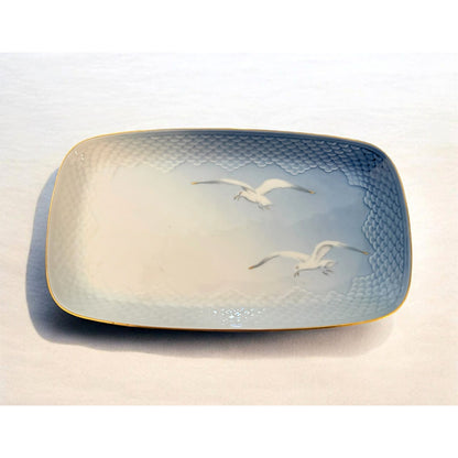 Bing & Grondahl Copenhagen Seagull Gold Rim Tray