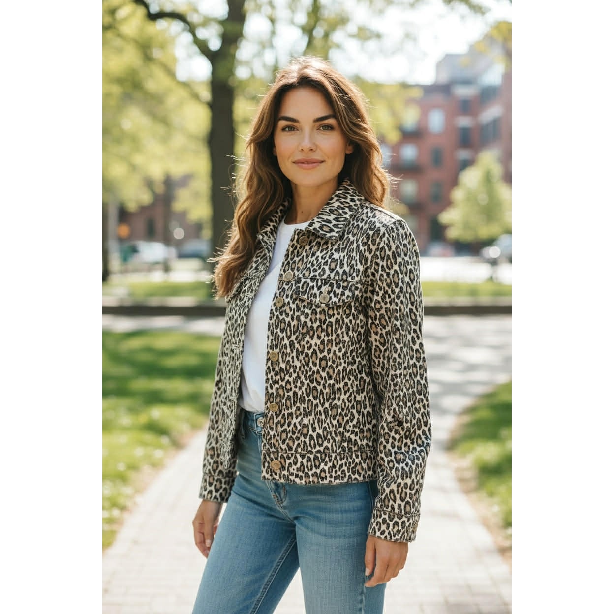 Tommy Bahama Leopard Print Utility Jacket ~ Size M