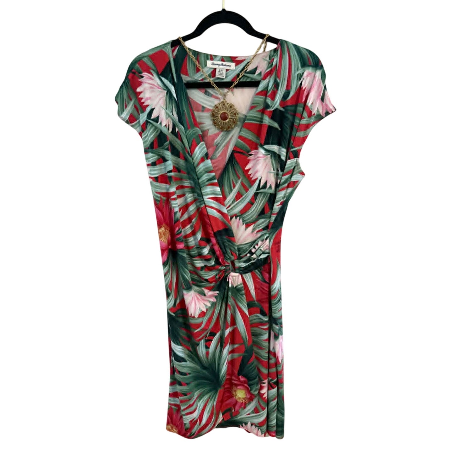 Tommy Bahama Tropical Wrap Dress Size L