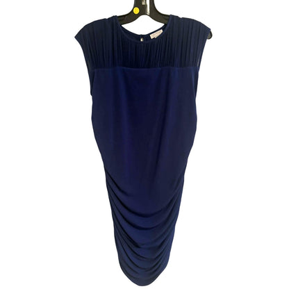 Navy Ruched Back A Pea in the Pod Maternity Dress – Size L