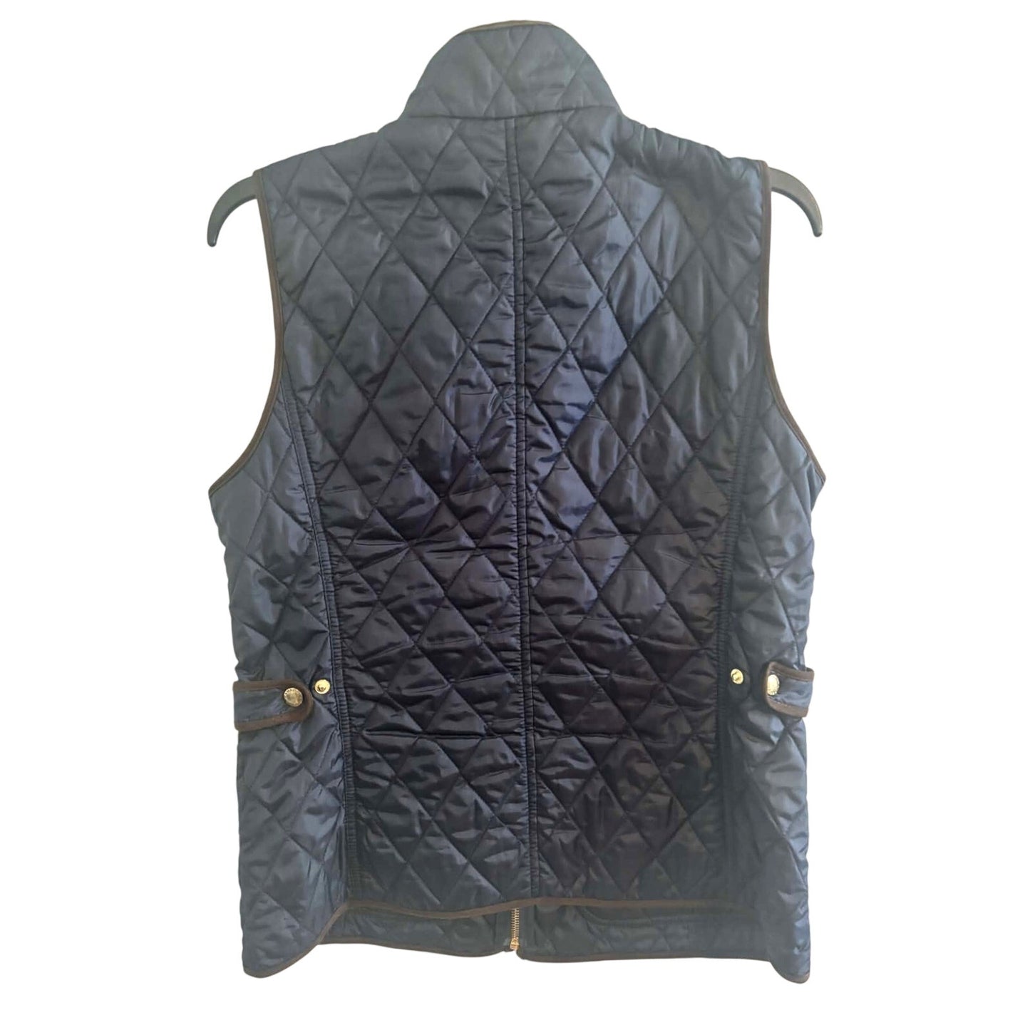 Banana Republic Navy Quilted Zip Front Vest – Medium