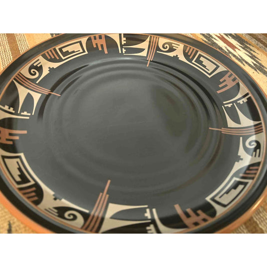 ONLY ONE!!! Vintage Noritake Desert Fire Stoneware 12" Round Chop Plate